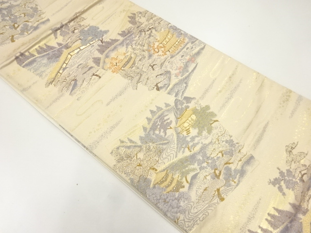 JAPANESE FUKURO OBI / WOVEN SCENERY